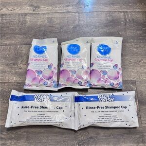 Lot of 5 No Rinse Shampoo‎ Cap Packs NEW